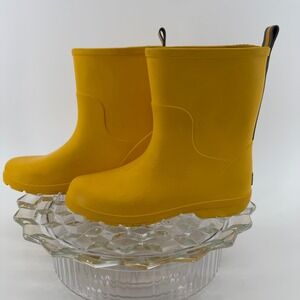 Totes Yellow‎ Rubber Rain Boots Kids Size US 2-3 Cont 33-34 UK 1-2